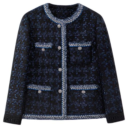  小香风气质针织短款时尚休闲设计师秋冬外套-8596