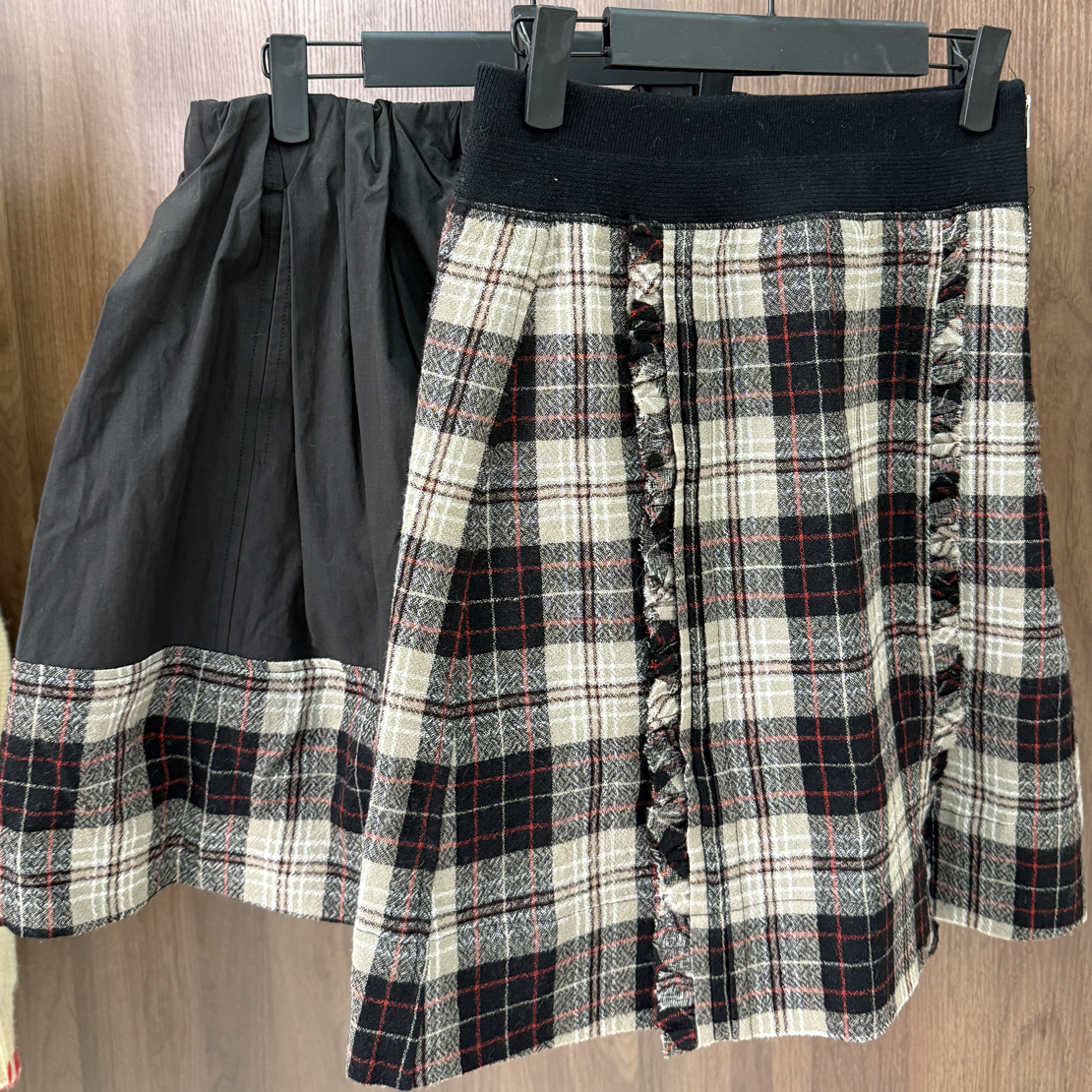 Lunan）mar开衩中裙半身裙女25秋冬简约半裙