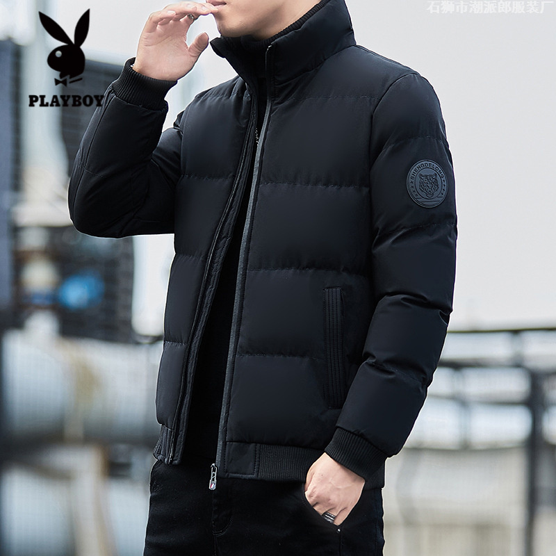 花花公子爆款棉衣男冬季加厚棉袄立领宽松休闲绒棉服外套潮流棉衣