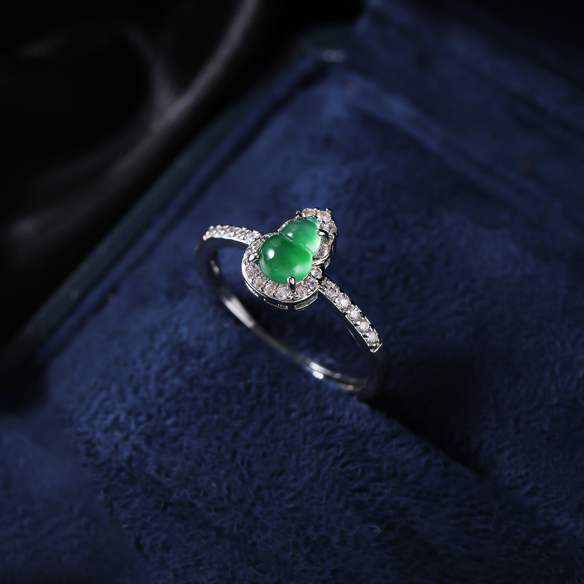 天然A货翡翠葫芦戒指多样性FL001AW