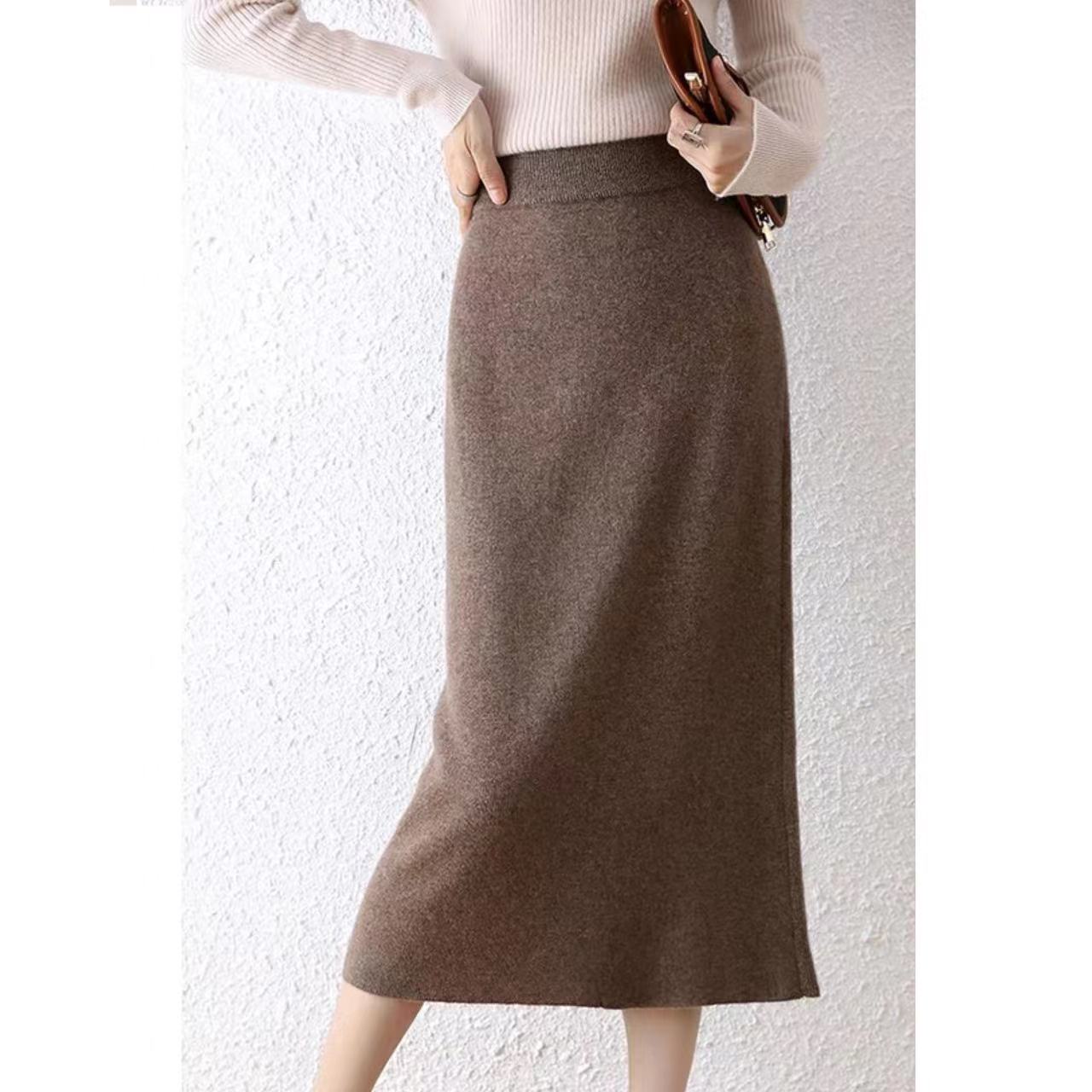 涵玖玥【安迪绒】不开叉松紧腰小A爆款显瘦垂感百搭半身裙