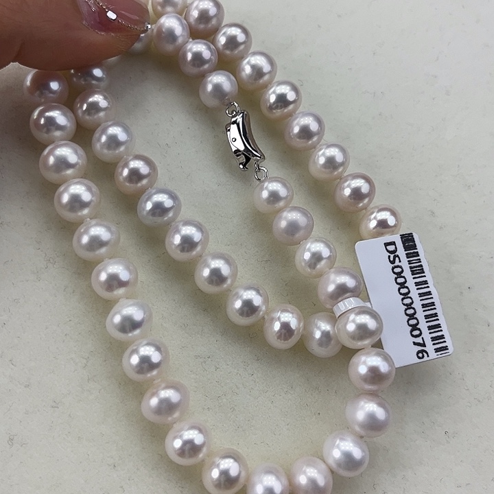 淡水珍珠颈饰银S925镶嵌➕8.9极光炫彩