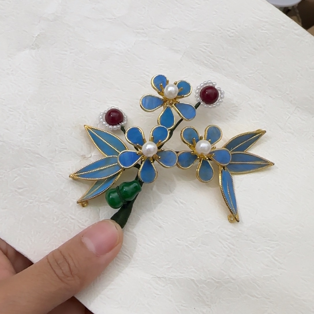 仿珍珠合金鹅毛仿点翠