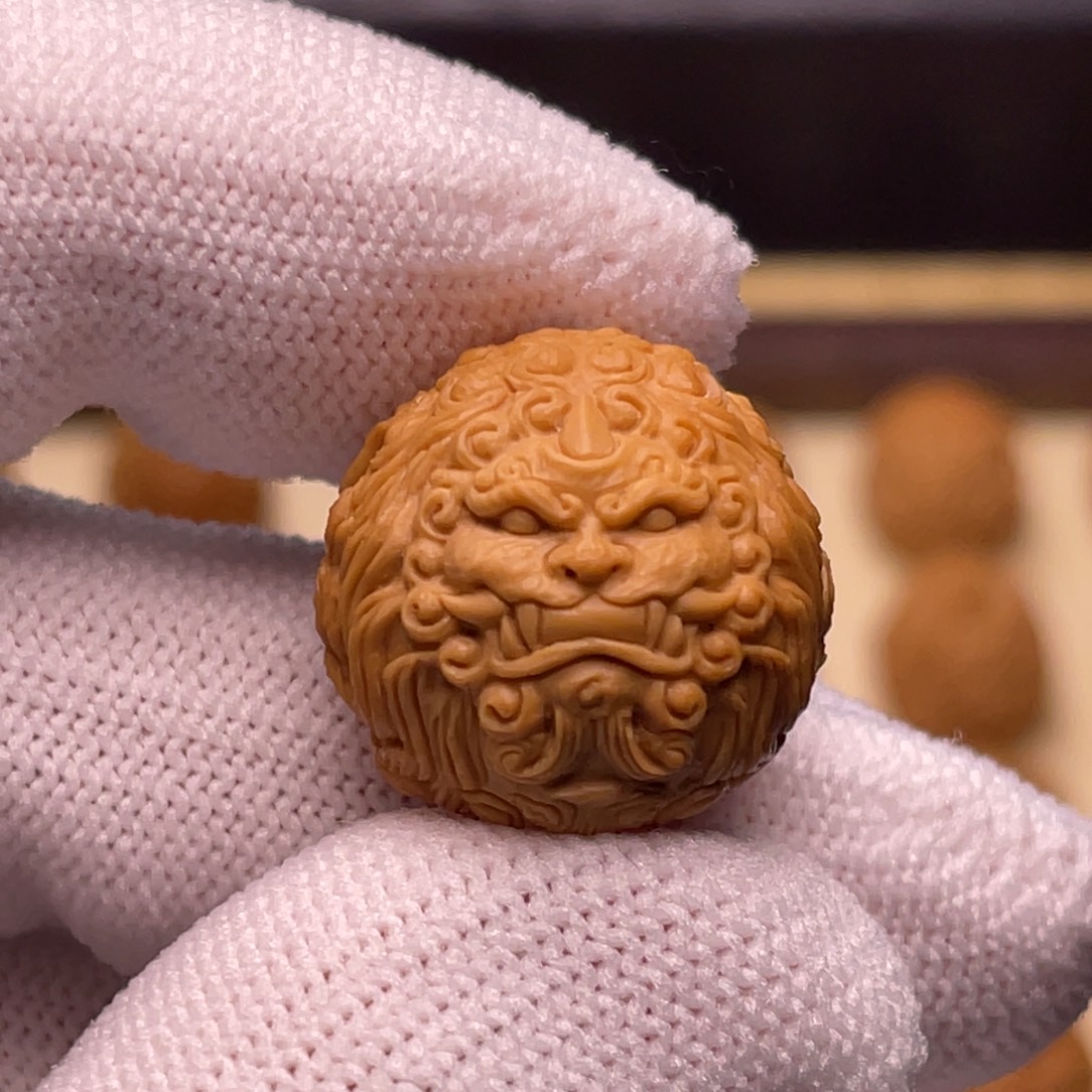 猴头核桃吊坠双面唐狮19.1