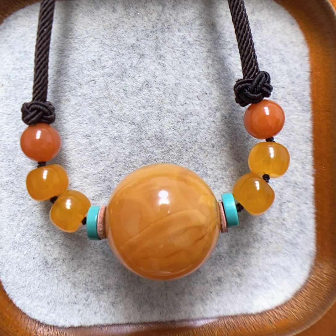 蜜蜡颈饰未镶嵌蜜蜡