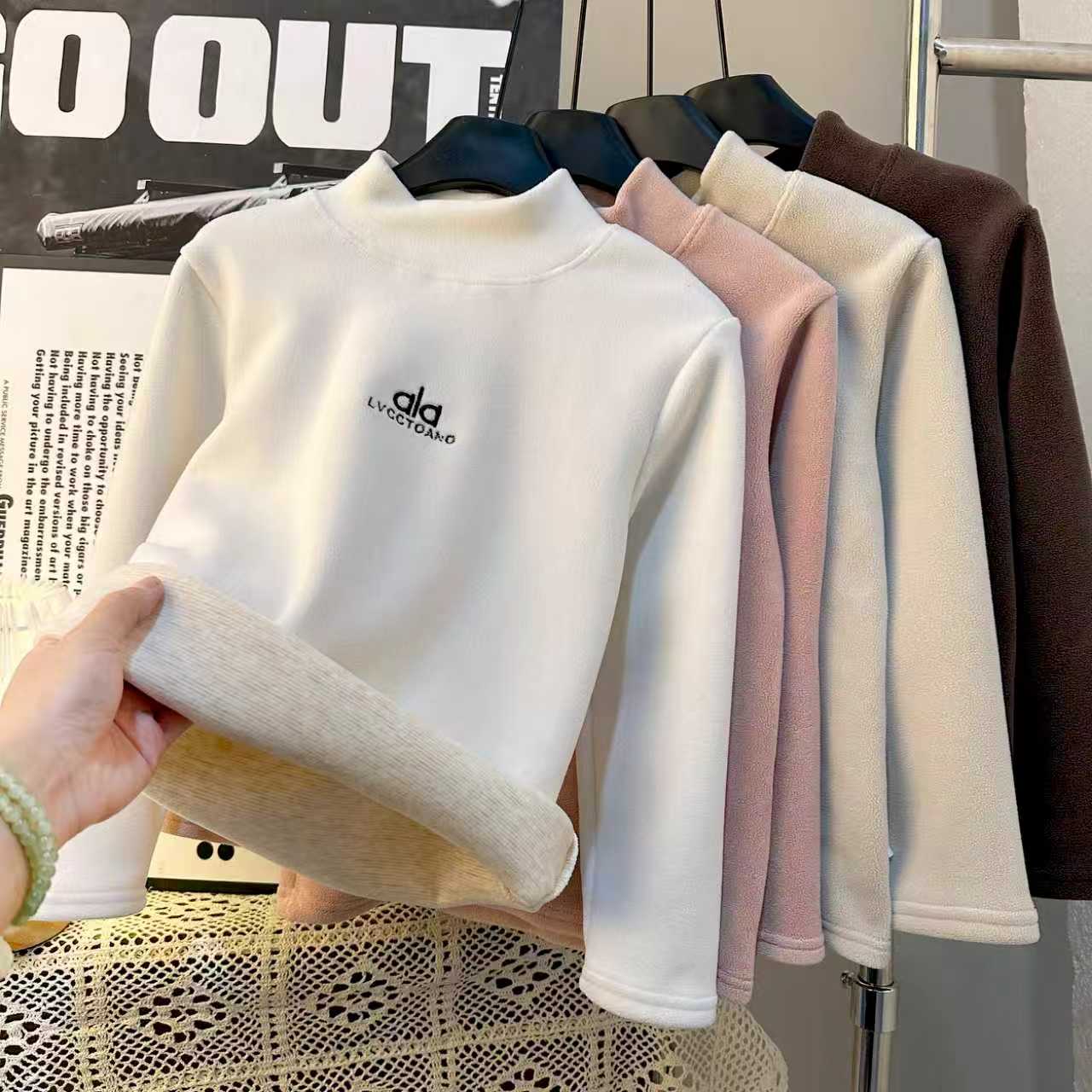 【主播推荐】【顾奈】【内含桑蚕丝】男女儿童半高领打底衫秋冬季保暖衣