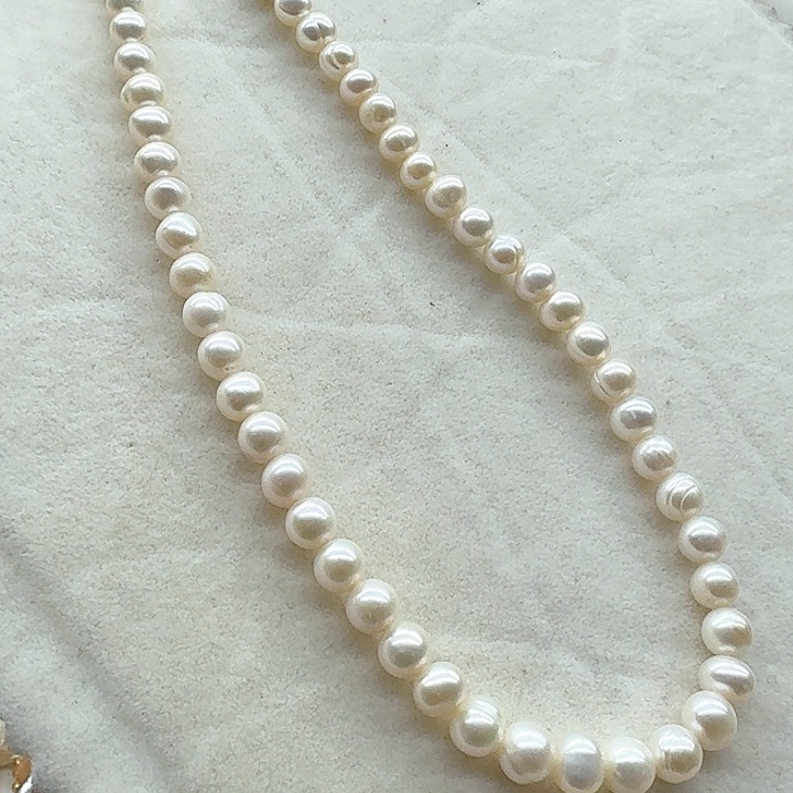 淡水珍珠颈饰银S925镶嵌