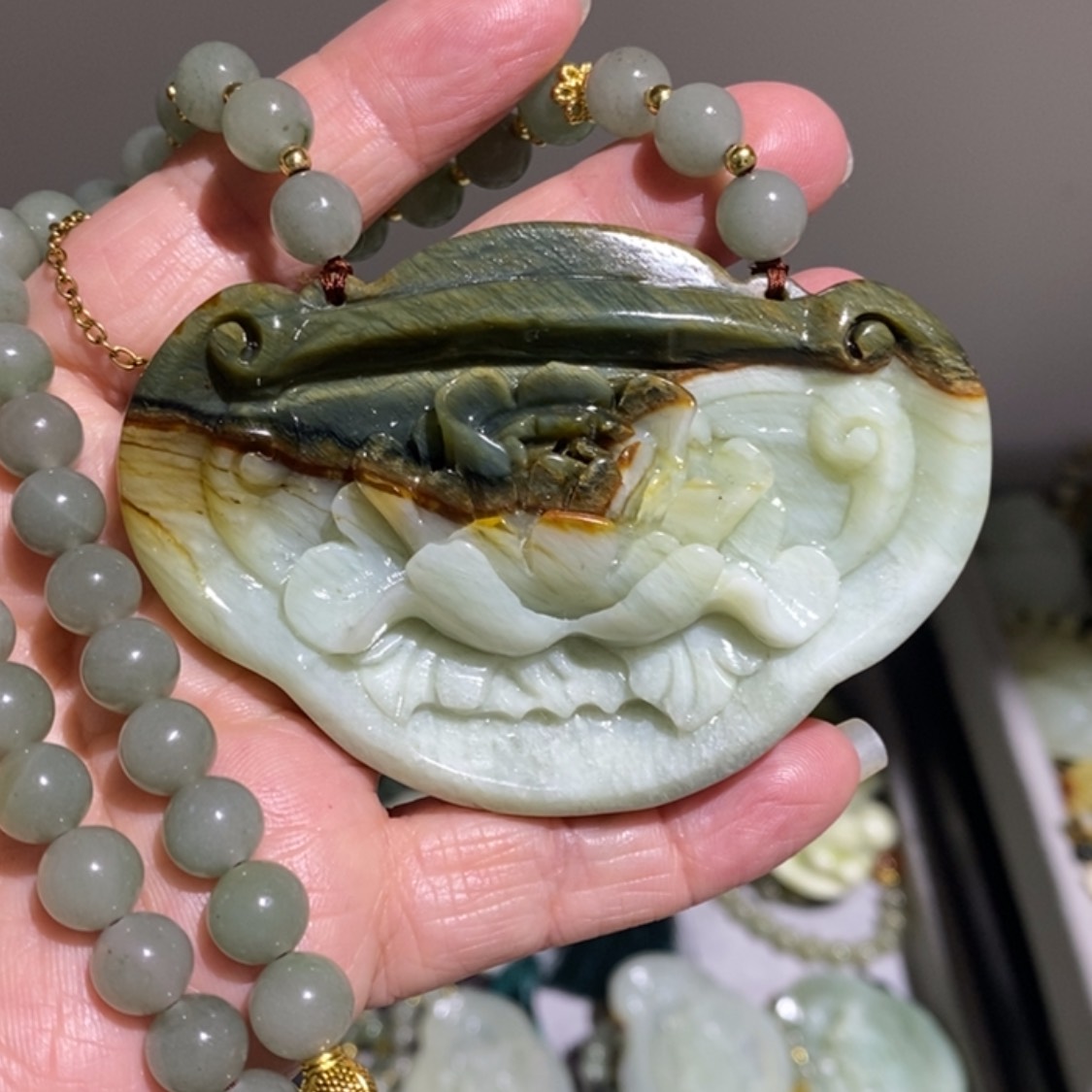 【闪购商品】岫玉毛衣链未镶嵌