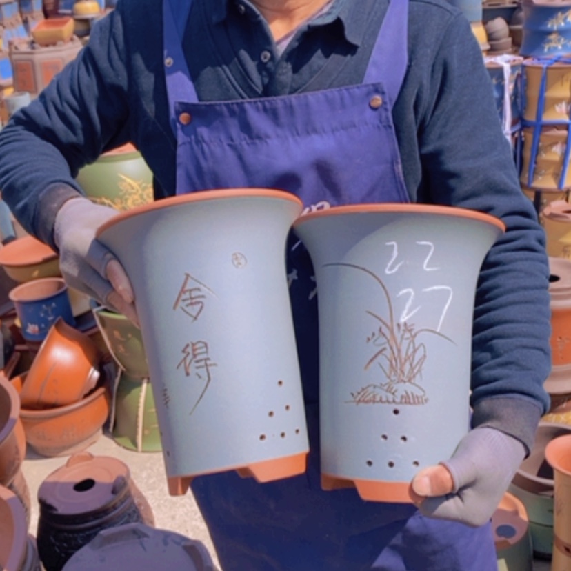 【闪购商品】紫砂花盆中自然