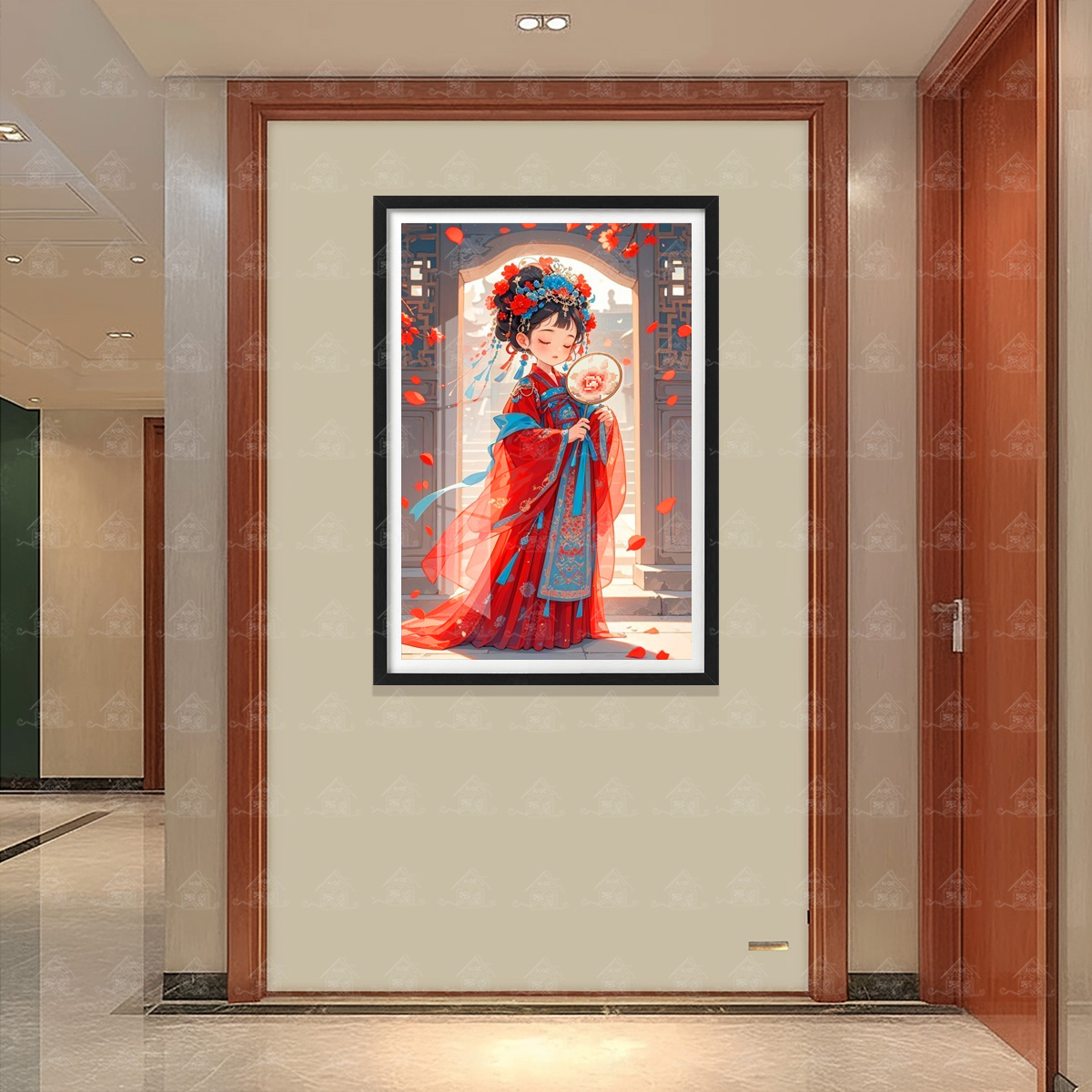 【进口棉布】爱阁十字绣簪花新娘简约唯美客厅卧室中国风装饰线绣