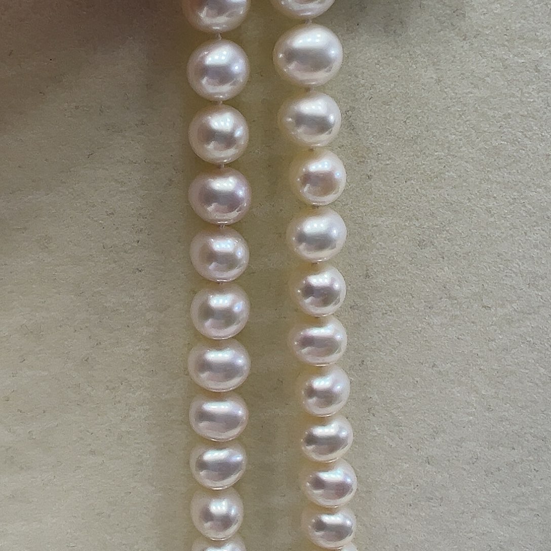 颈饰银S925镶嵌淡水珍珠➕9-10高品极光炫彩