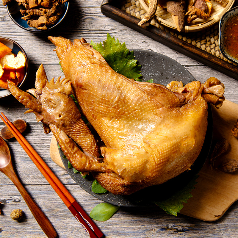 【正宗保鲜道口烧鸡】保鲜道口烧鸡肉类熟食开袋即整鸡保鲜鸡700g