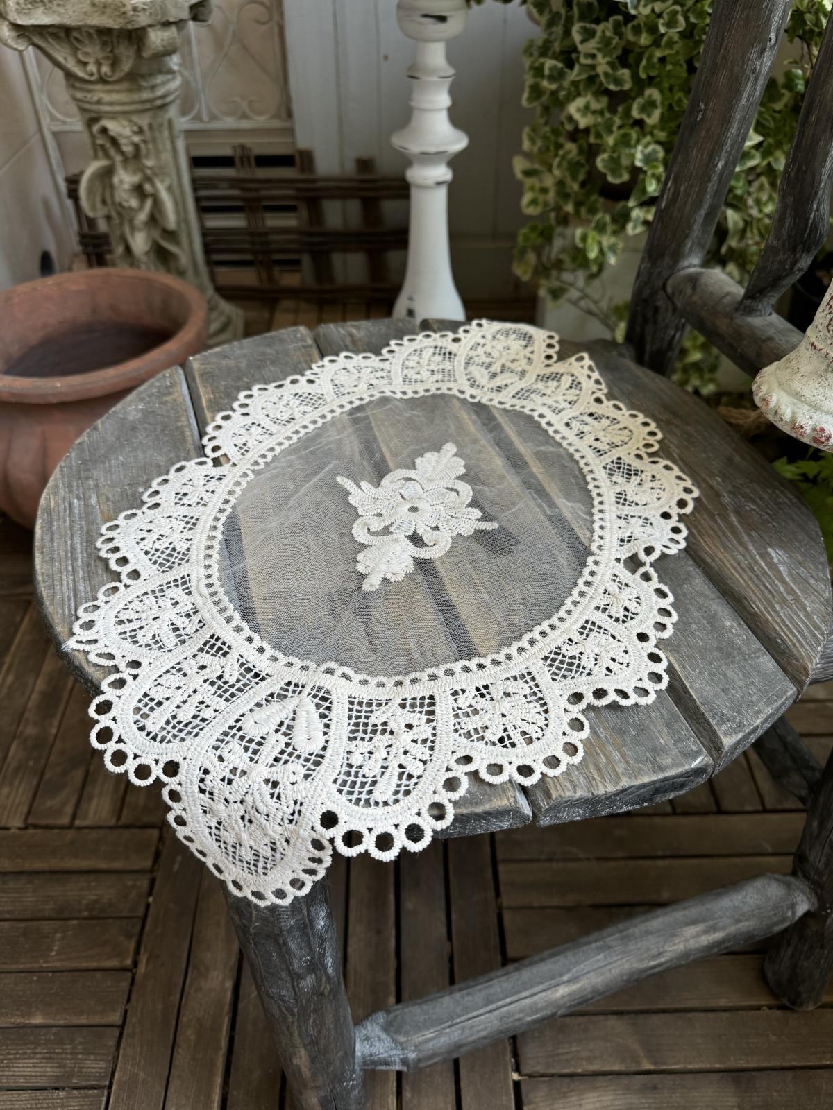 复古蕾丝盆垫花园杂货