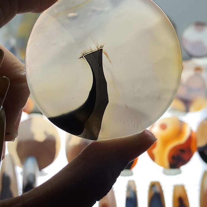 玛瑙/玉髓银S925镀金镶嵌珠宝半成品61