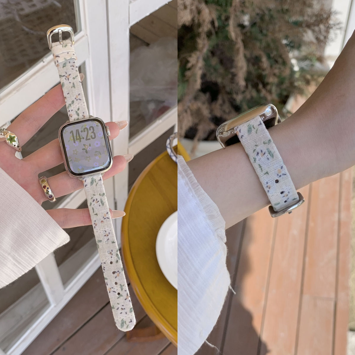 苹果手表s11代iwatch细款表带适用applewatch9se小蛮腰真皮小米10