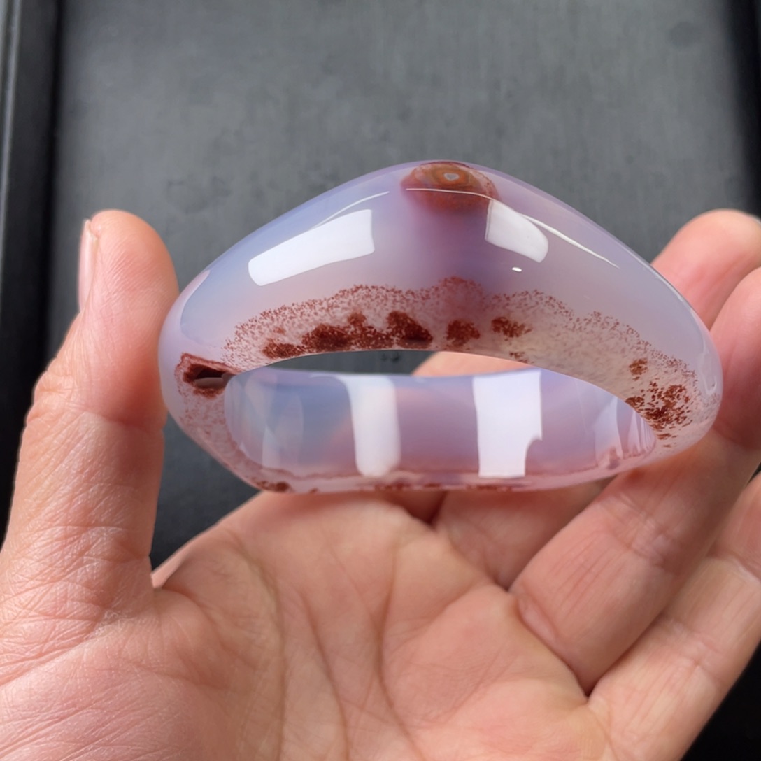 玛瑙/玉髓手镯未镶嵌55圈口