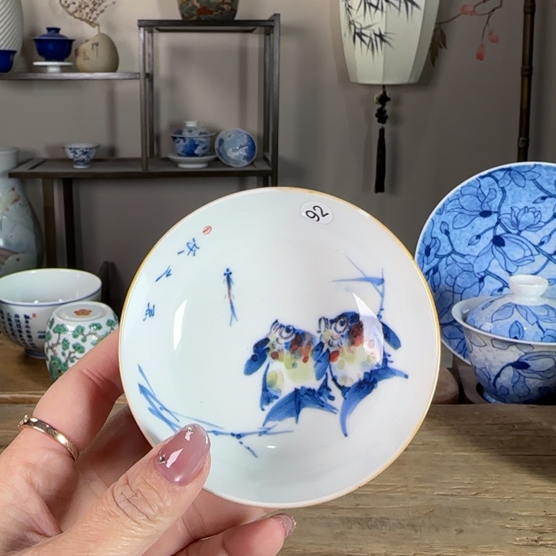 杯景德镇陶瓷柴烧多人