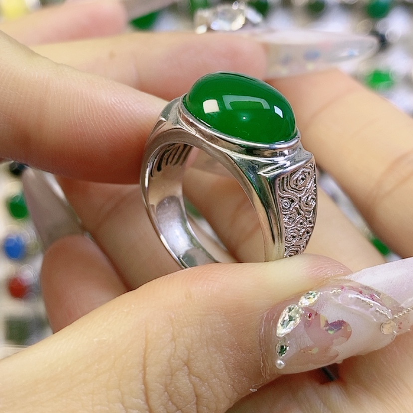 【闪购商品】玛瑙/玉髓戒指银S925镶嵌