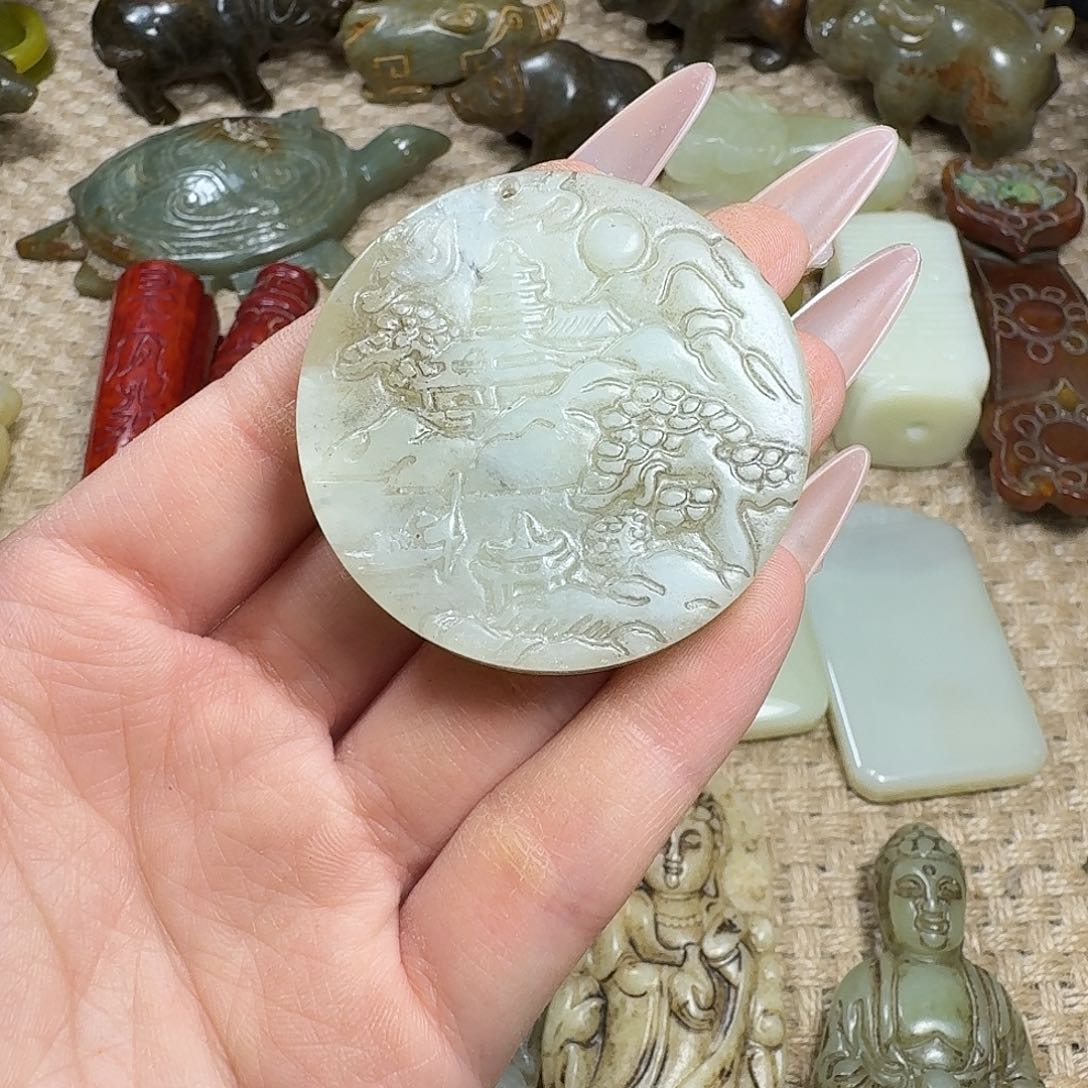 白玉菩提吊坠挂件