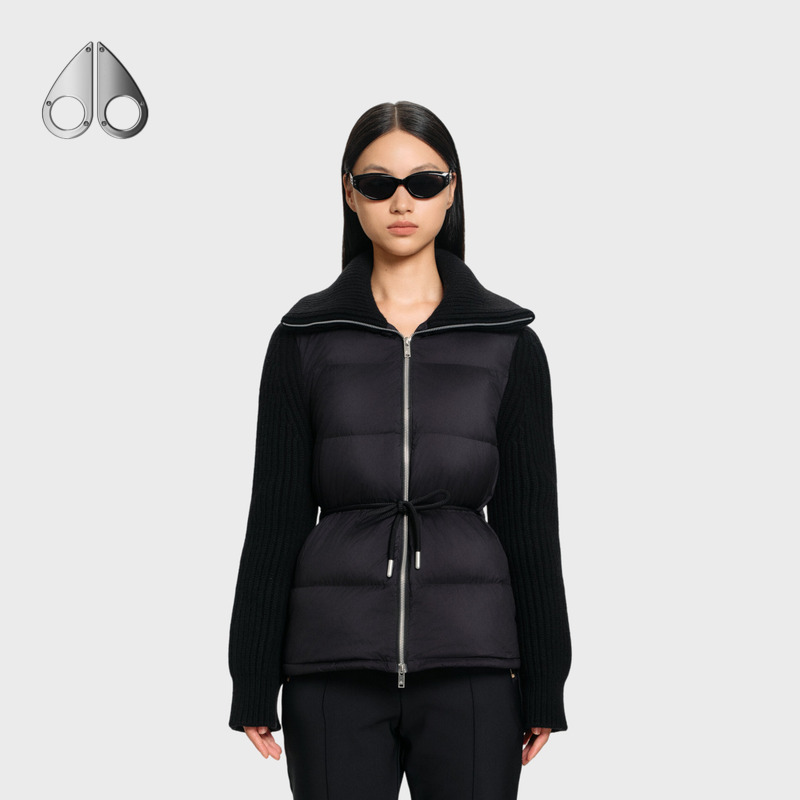 【秋冬新品】 MOOSE KNUCKLES 小剪刀拼接收腰鹅绒羽绒服M35LK708C