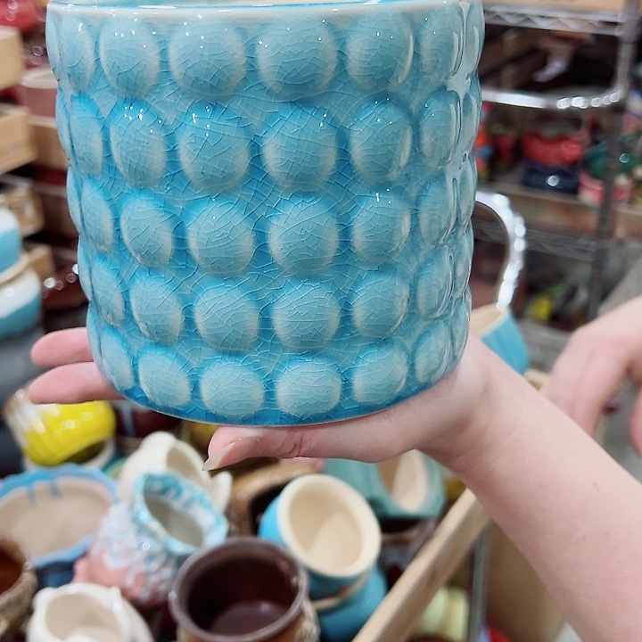 有孔，凑单福利满10元发货陶瓷多肉花盆！