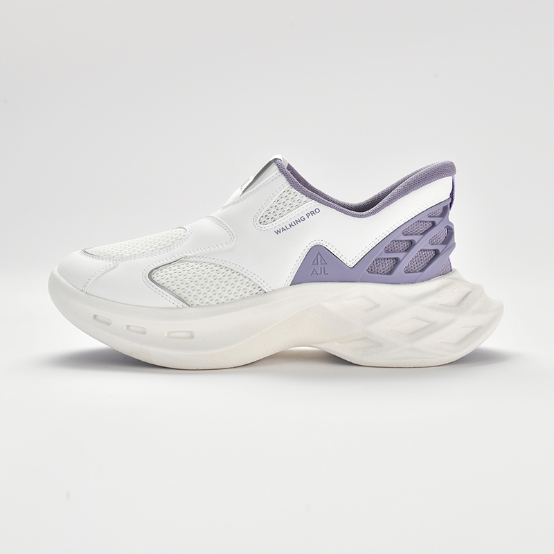 艾捷乐AJL免提鞋YC005-02C-紫霞透气减震网面步行健步通勤开车