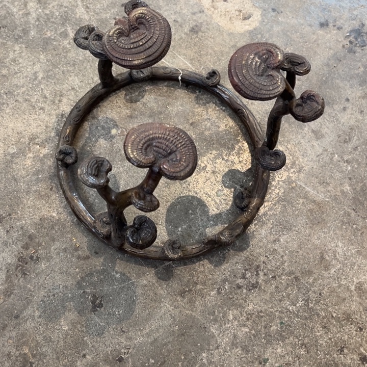 小***旗铜中古工艺品摆件