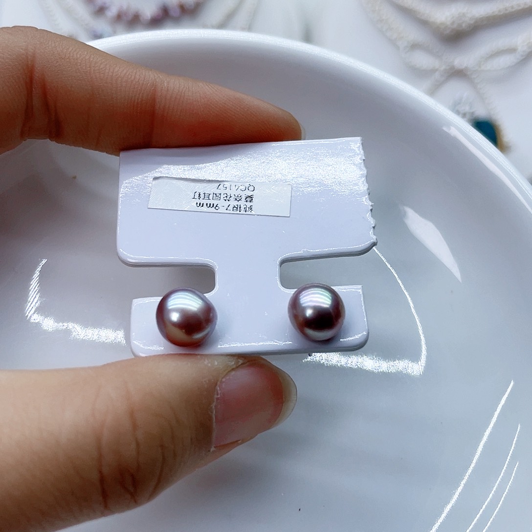 颈饰银S925镶嵌淡水珍珠E***?