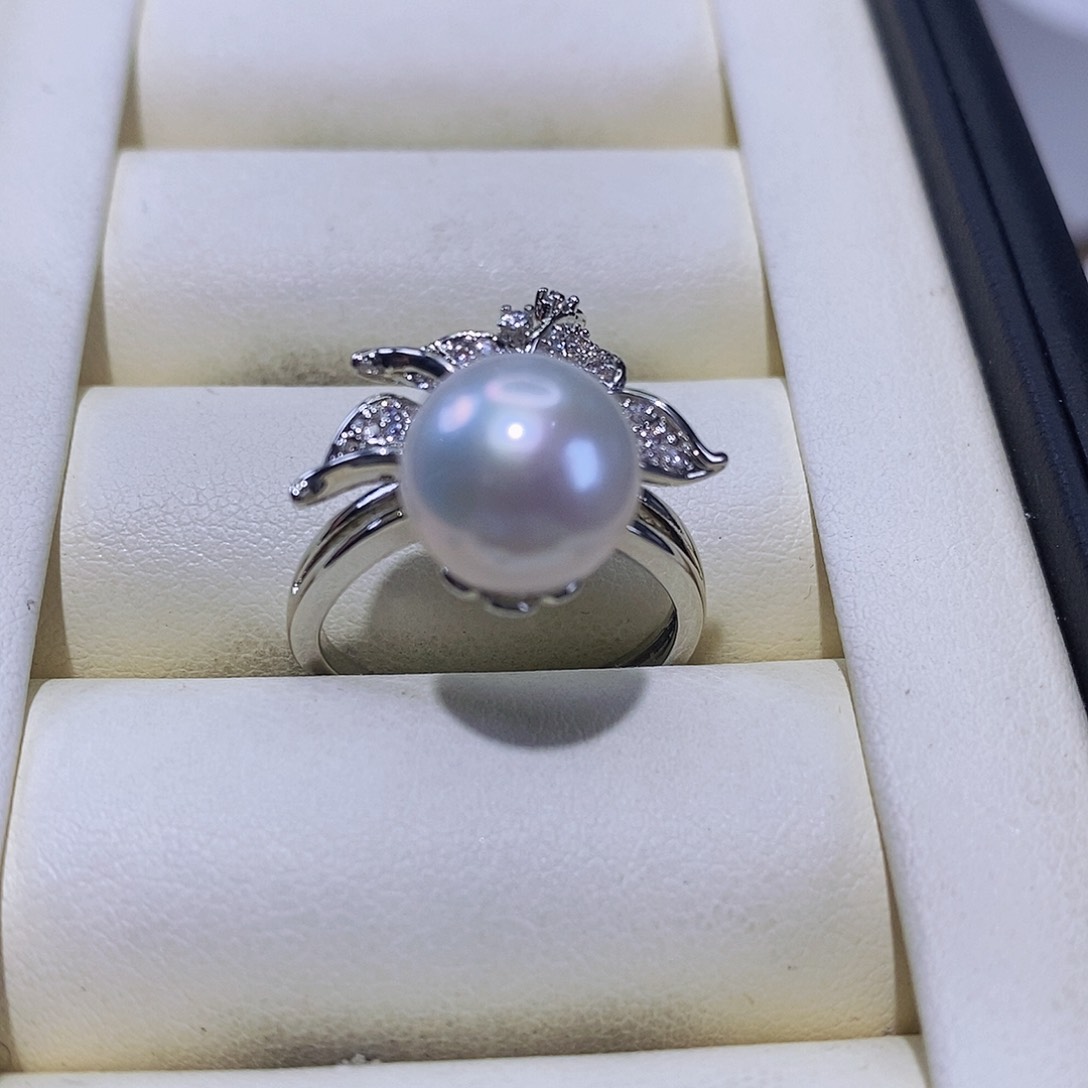 淡水珍珠戒指合金