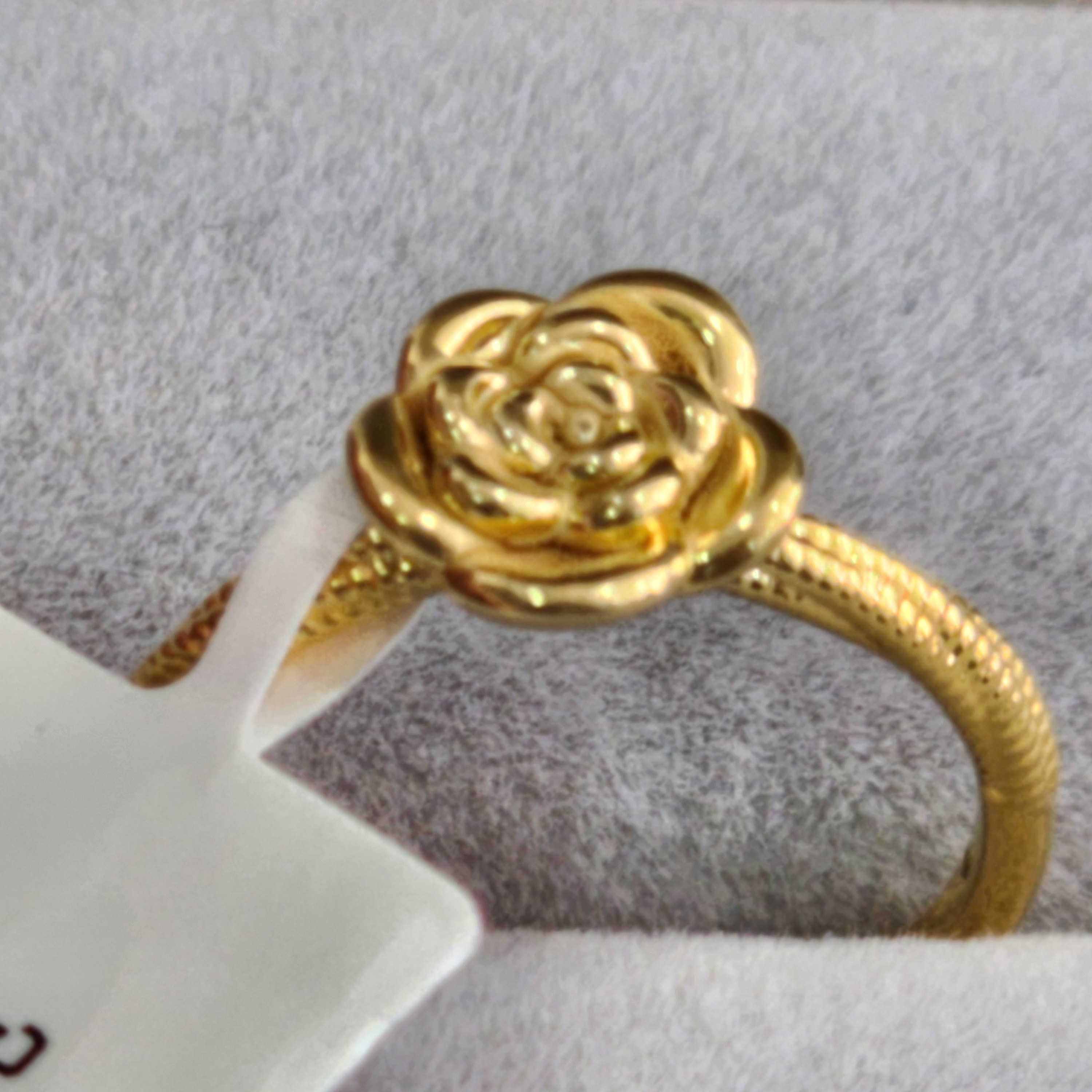 【北北专享】足金999饰品 玫瑰花戒指 #14 1.09 GP