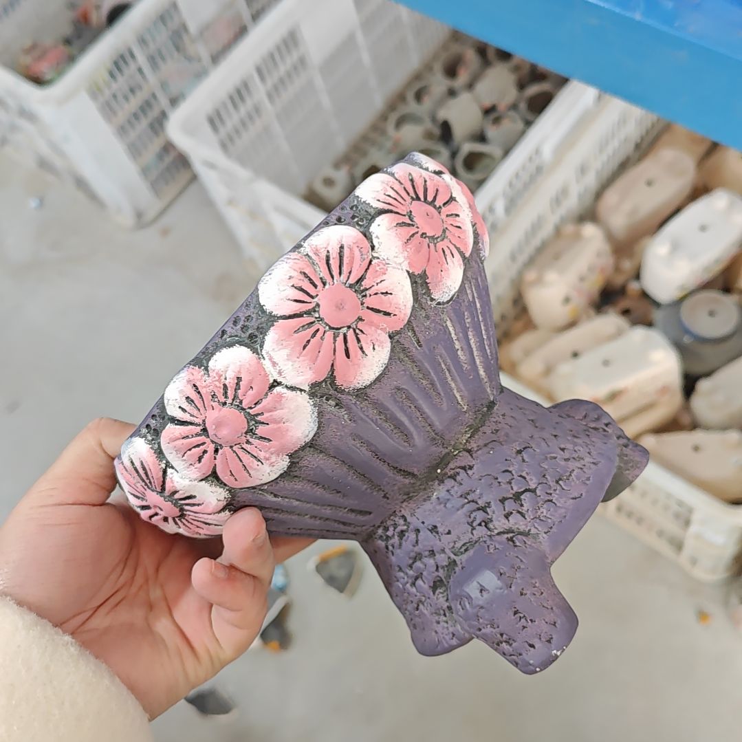 红陶吸水透气的白陶花盆凑满12发货