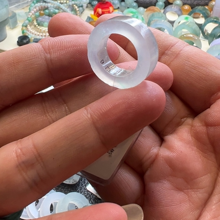 心***主定制翡翠未镶嵌翡翠戒指