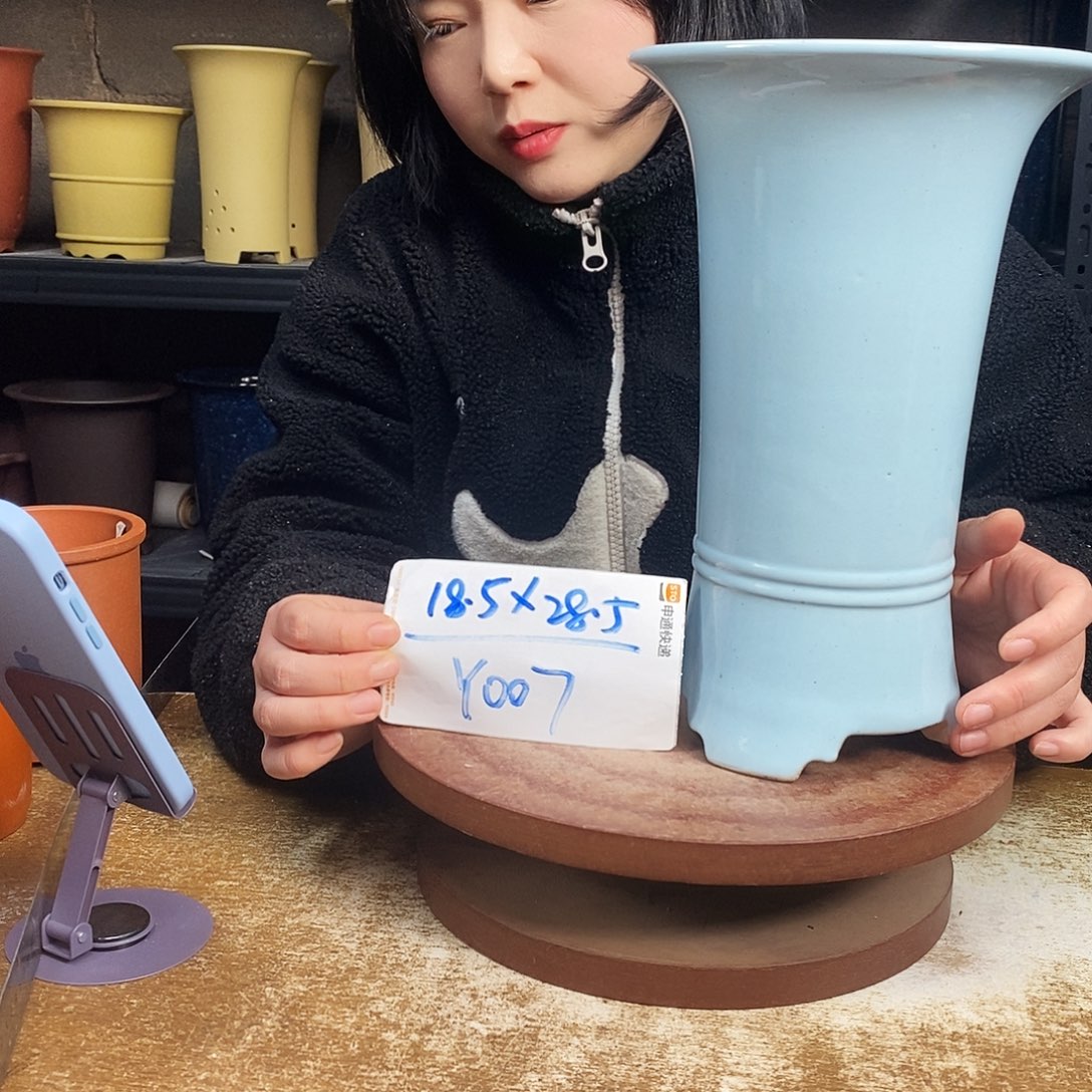 紫砂紫砂花盆一只Y007