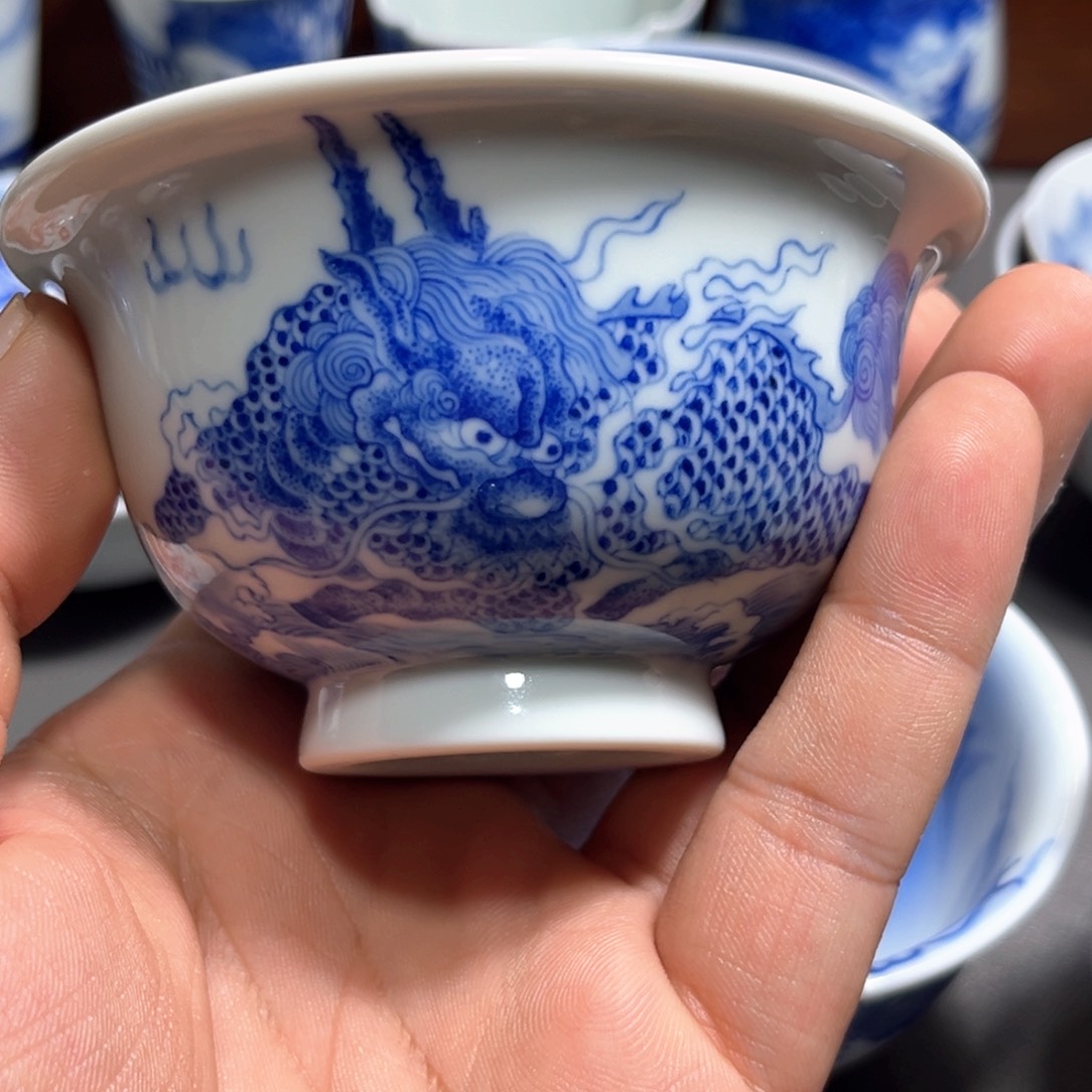 摆件手工手绘微瑕压手
