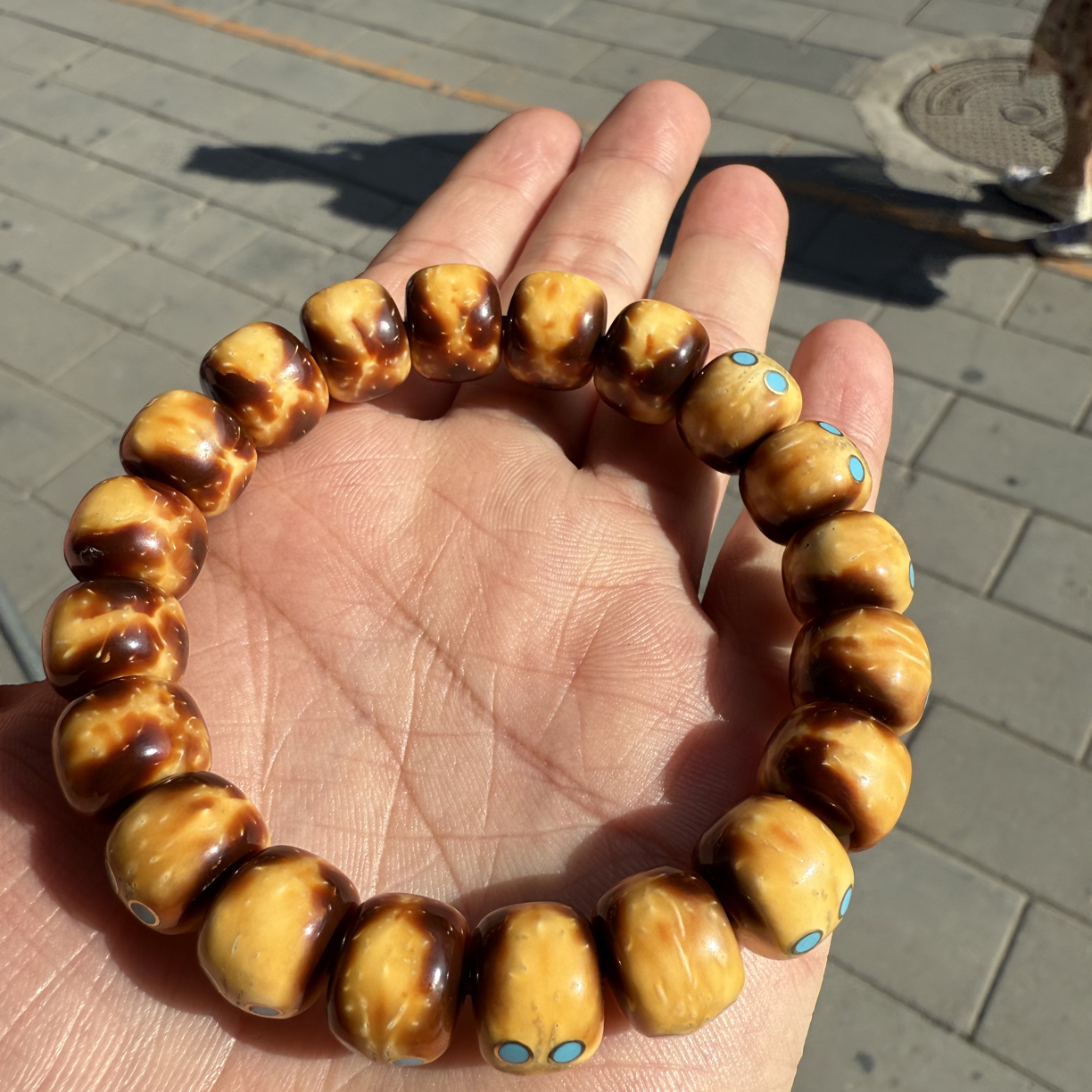 紫金鼠精工镶嵌火焰熊猫卡12-13老挝野生料带椰奶香