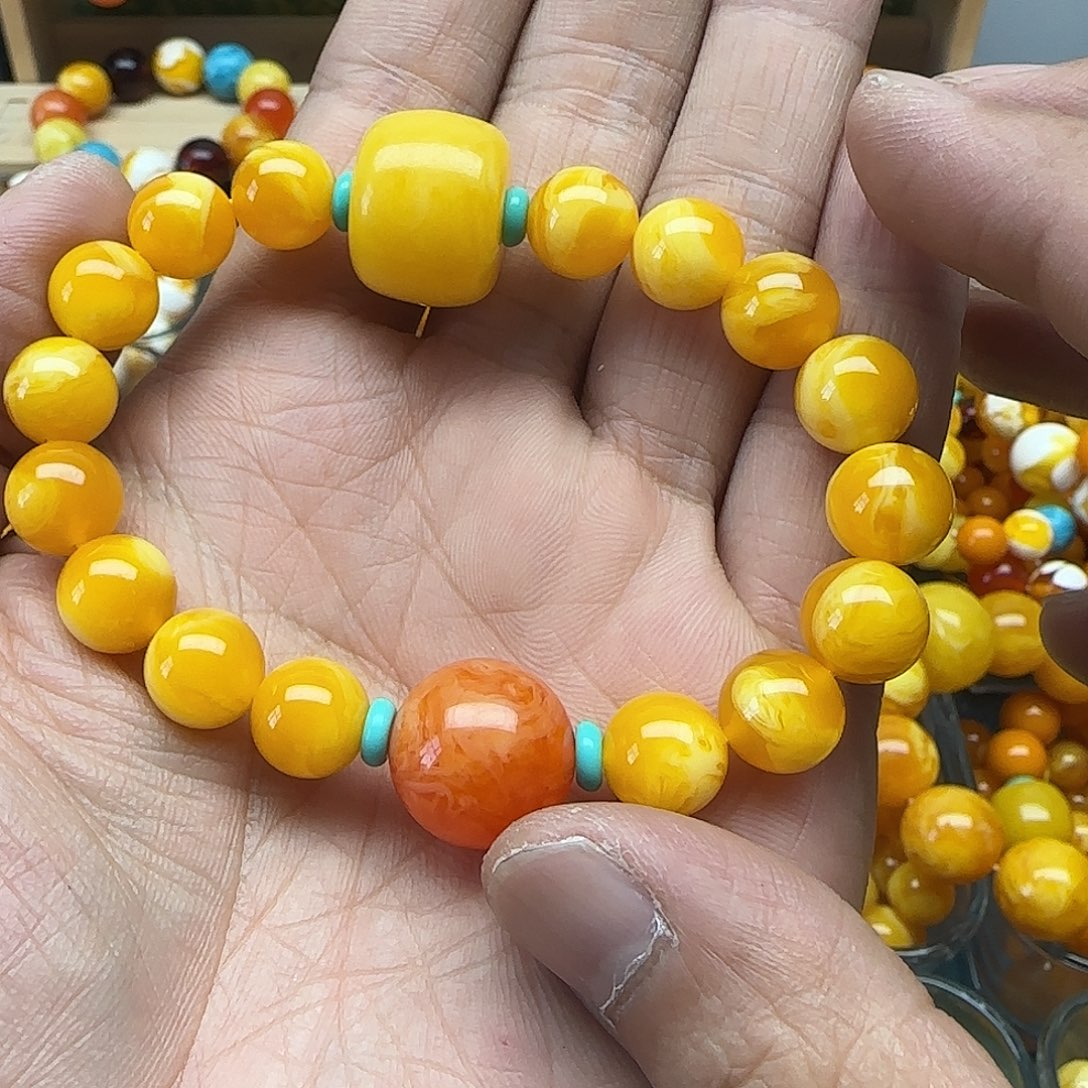 哭***疼无非金属精品老蜡色素串搭配一条