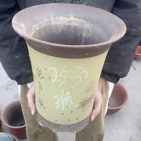 紫砂中国离紫砂花盆，