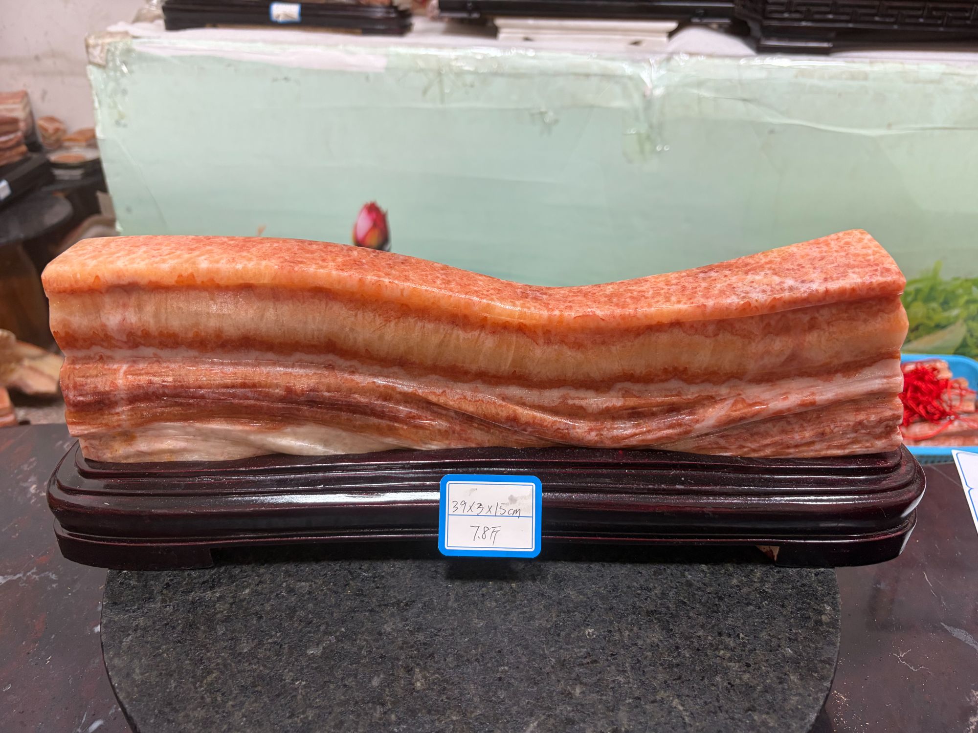 精美肉石摆件工艺品富贵肉石摆件装饰茶台中式桌面摆件雕刻A6