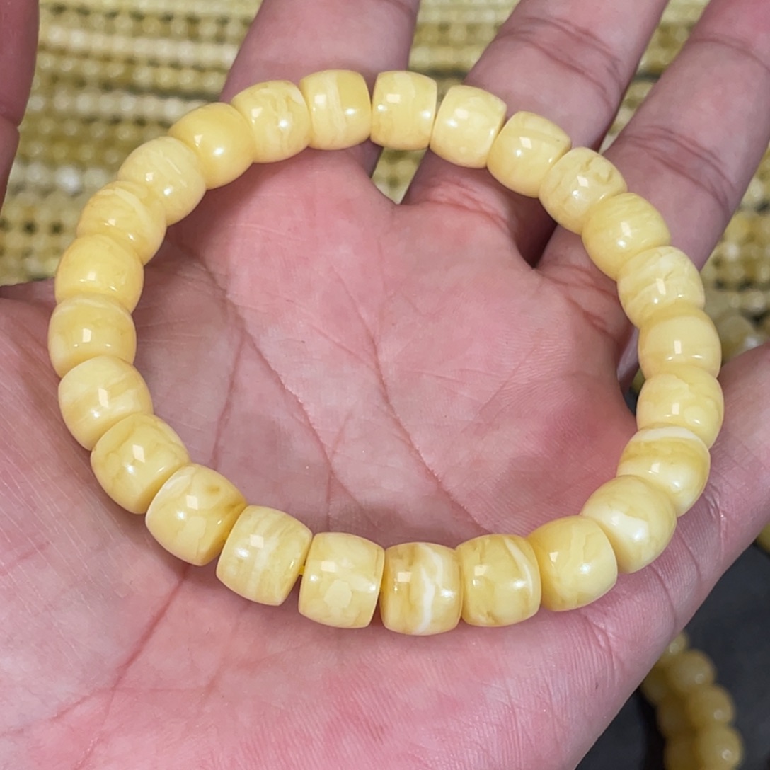蜜蜡裸石未镶嵌蜜蜡手串10mm