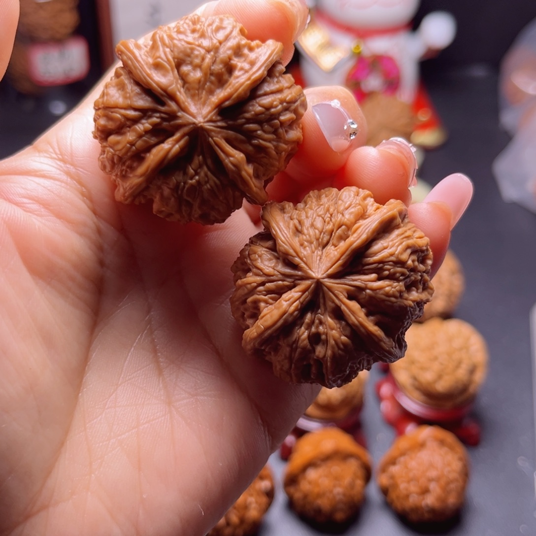 文玩核桃吊坠全品，货头，雨花石四棱