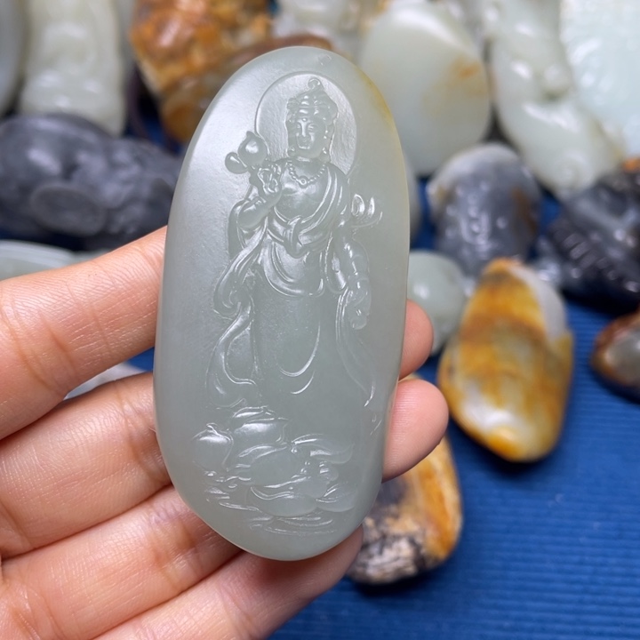 颈饰未镶嵌和田玉落**禅