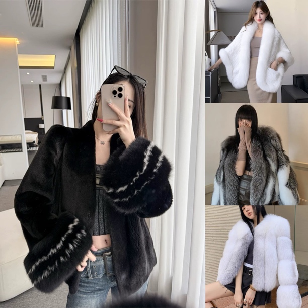 短款女M豹纹中长款复古港风v领保暖高端女外套～（以直播间为准）