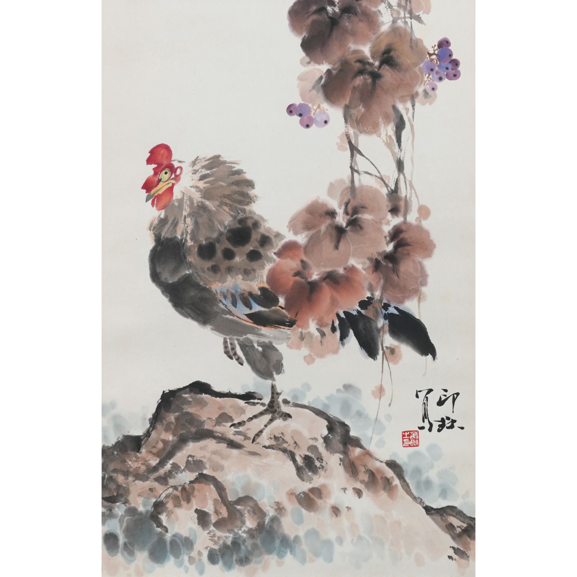 萧朗《大吉图》68×34cmHY02088