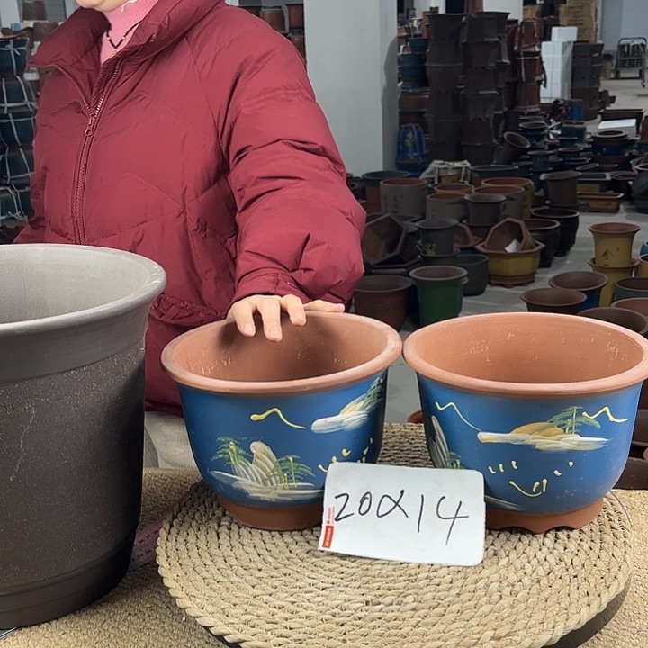 红陶紫砂花盆紫砂