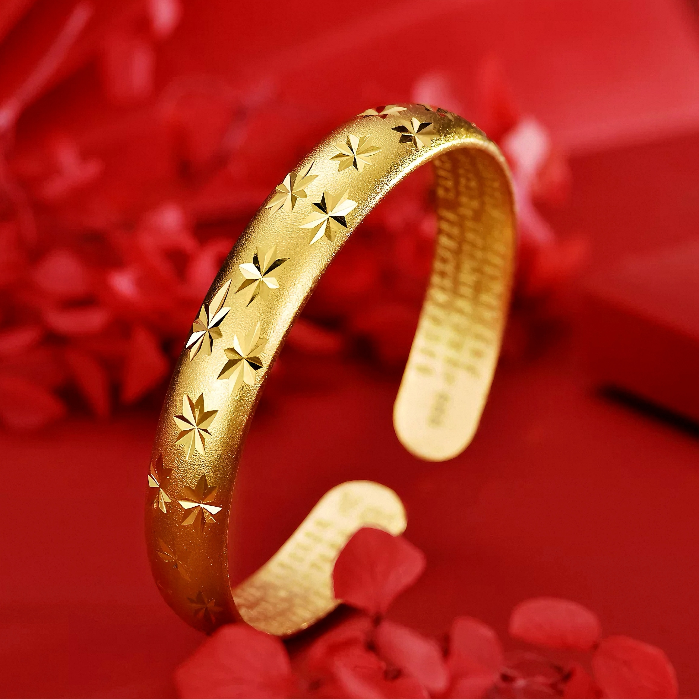  【满天星开口手镯】经典高级感古法简约心经可调节素款