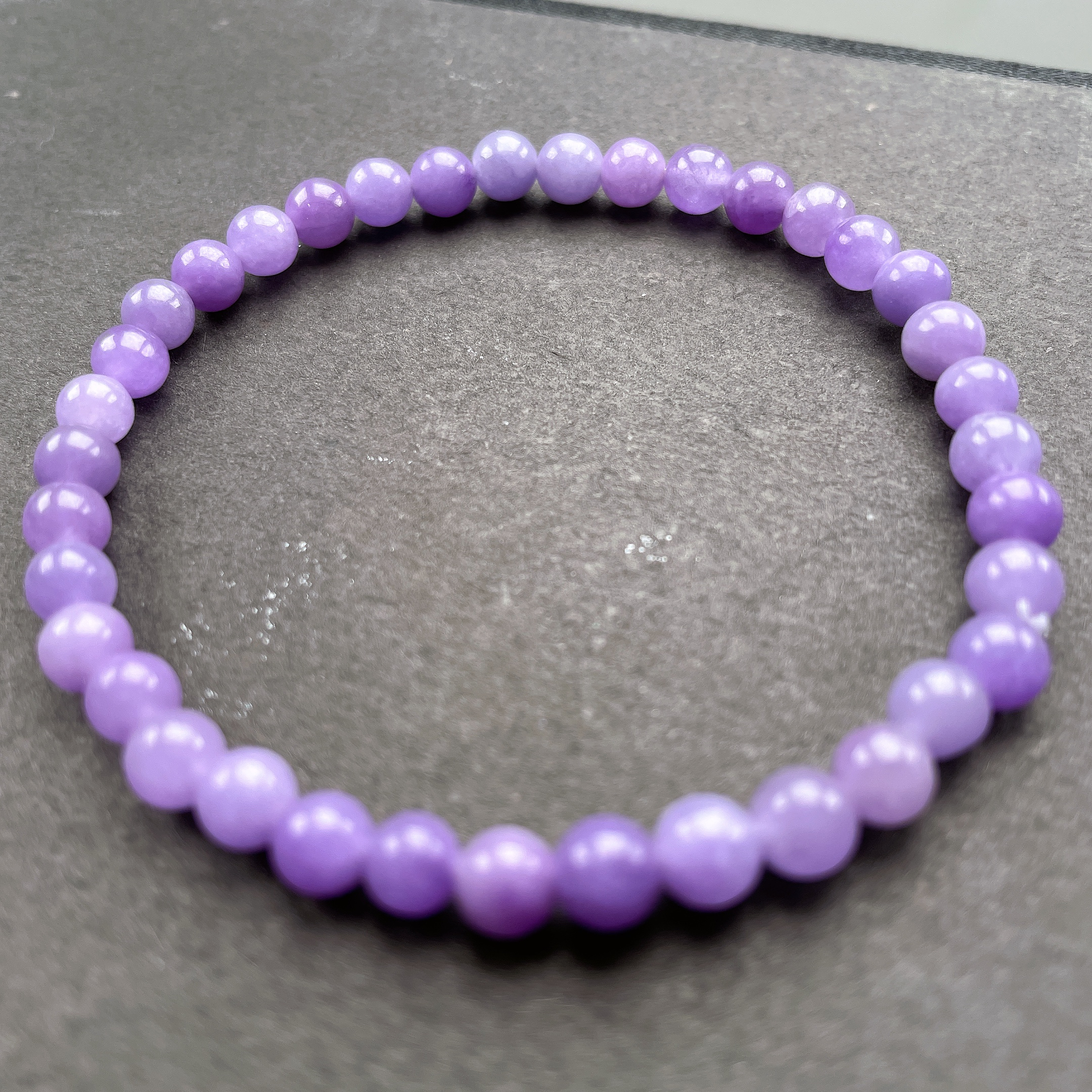 5mm+天然缅料A货紫手串