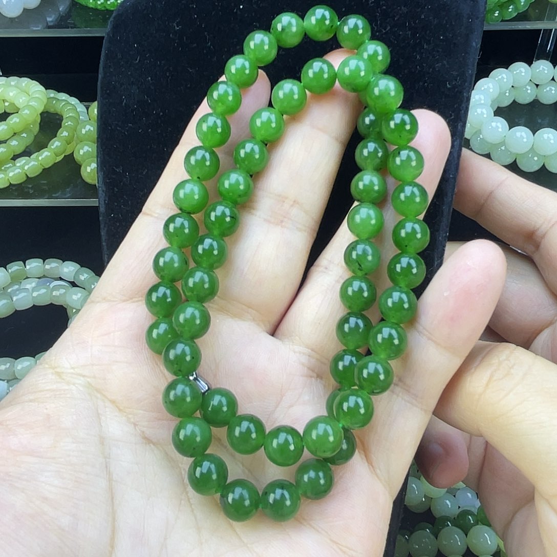 和田玉（碧玉）未镶嵌手链