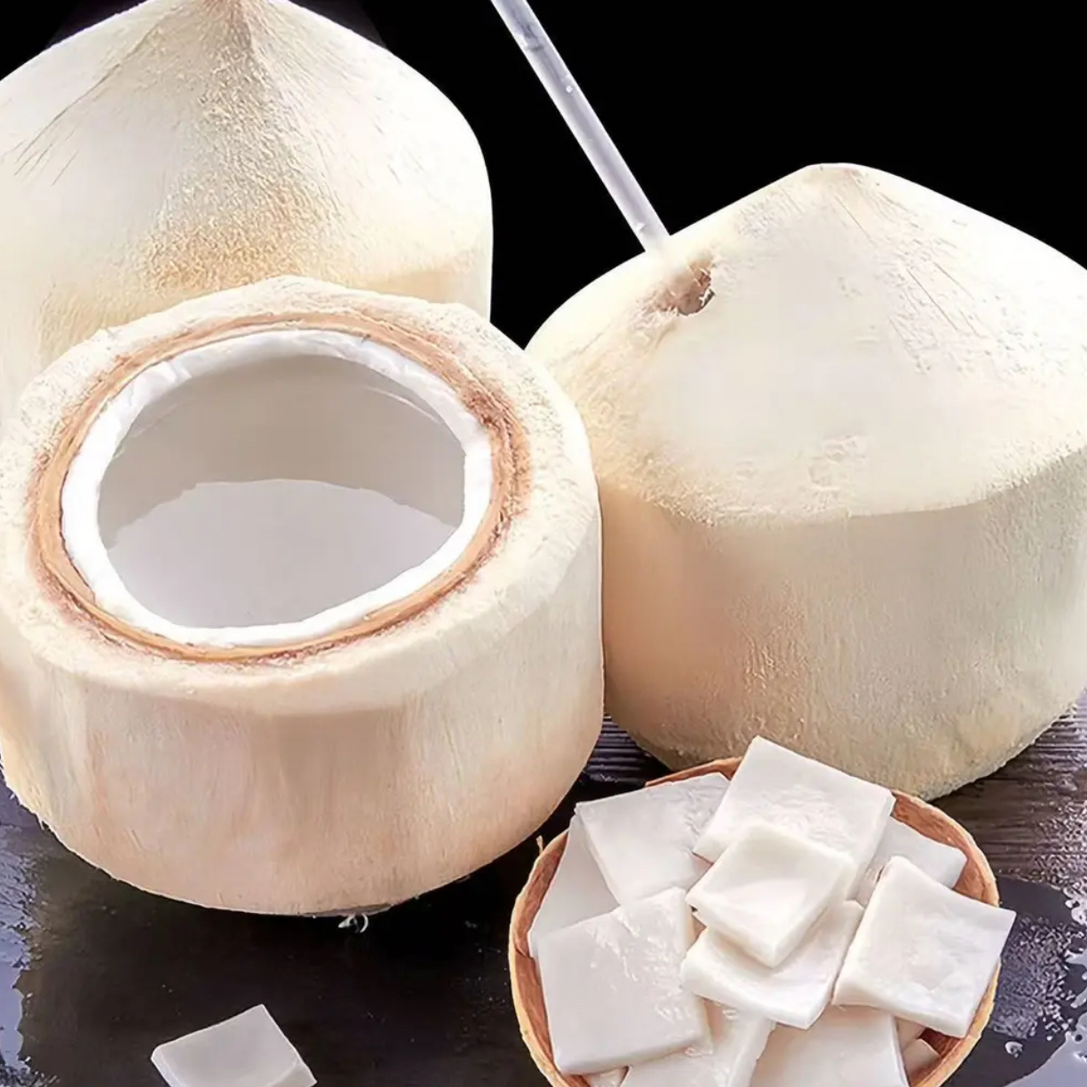 汁水浓郁水果码头品牌椰青4个新鲜食用生鲜椰子海南省