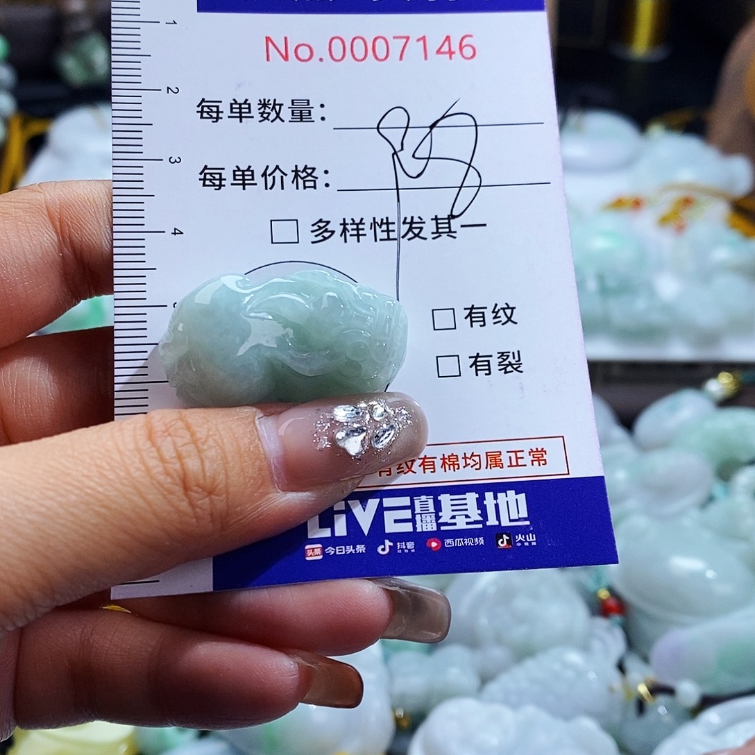 翡翠未镶嵌毛衣链7146