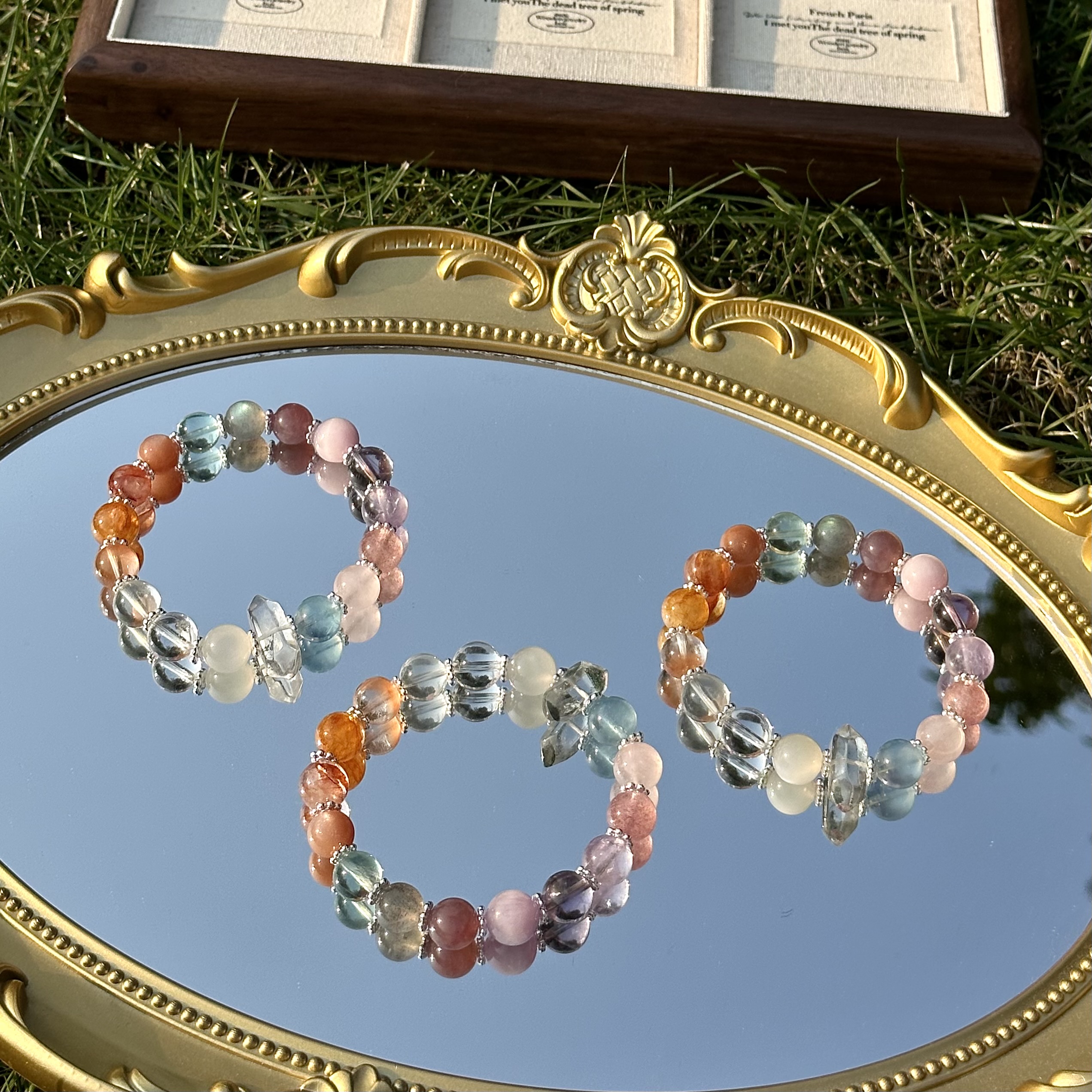 天然水晶原创设计百搭自拍手链/手串/项链/戒指